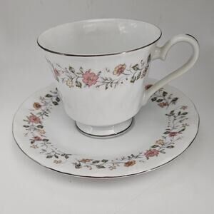 Sheffield Bouquet Floral Teacup Saucer Set Fine China Japan